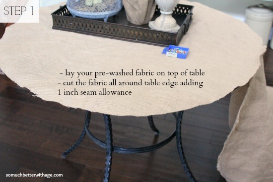 How to make a burlap tablecloth www.somuchbetterwithage.com How to make a burlap tablecloth www.somuchbetterwithage.com