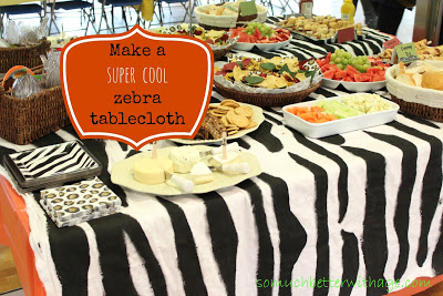 Safari birthday party / zebra tablecloth - So Much Better With Age