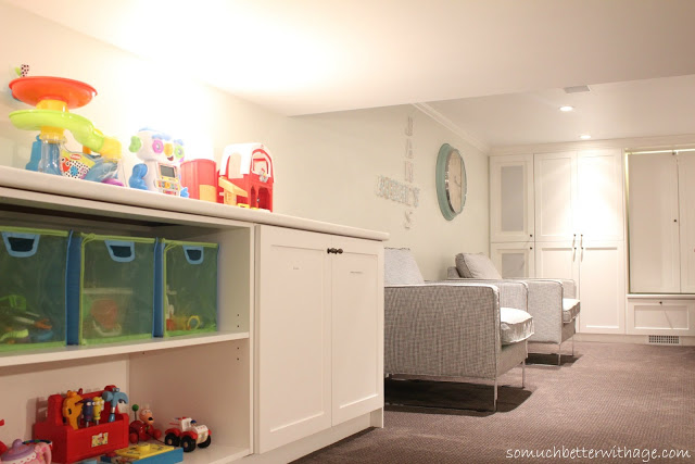 Basement before and after / kid friendly playroom - So Much Better With Age