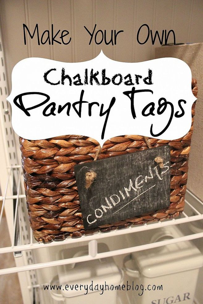 Make your own charkboard pantry tags poster.