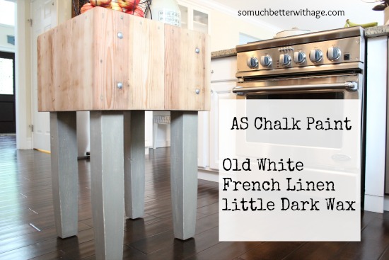 Butcher Block Makeover And Dark Wax Fail & Fix / painting the butcher block - So Much Better With Age