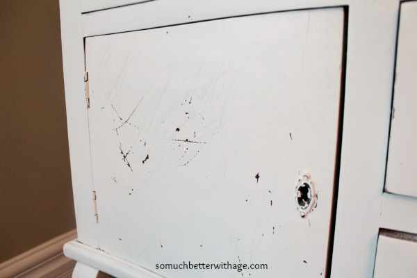 Dining room goals / Scratched cabinet - So Much Better With Age