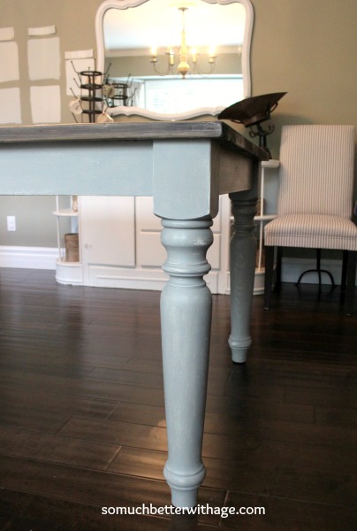 Dining Room Table Makeover So Much, Chalk Paint Table Legs