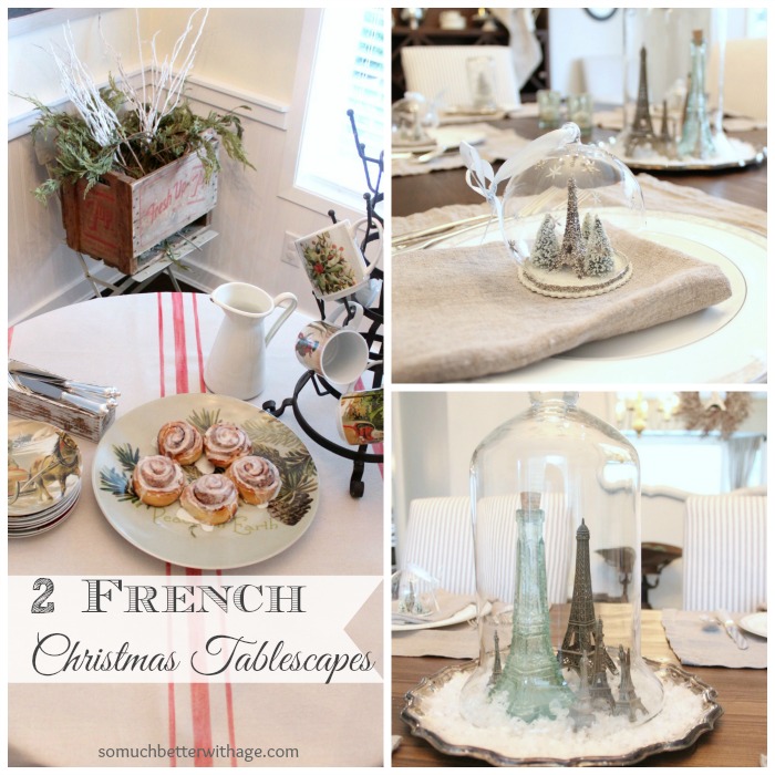 Two French Christmas Tablescapes  graphic.