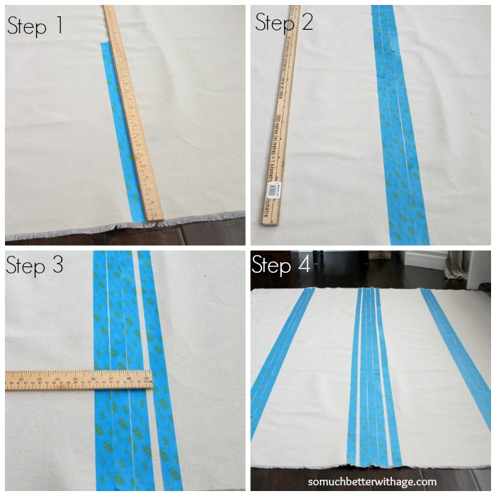 Taking measurements for the table cloth.