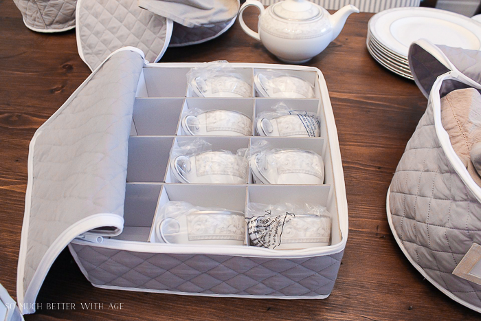 Why Bother Having a China Collection and How to Store and Care for It/tea cups in storage box - So Much Better With Age