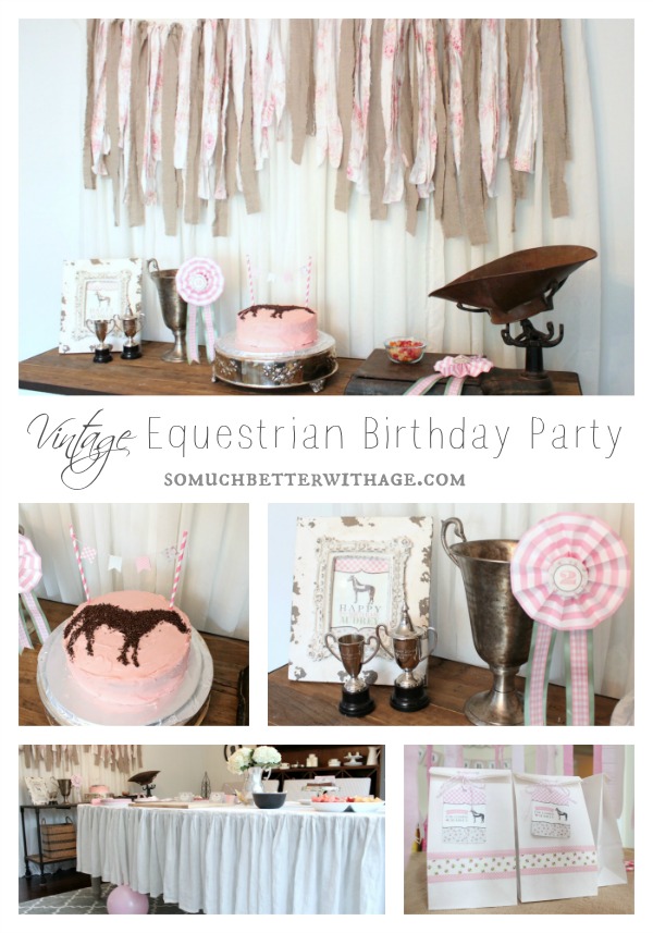 Vintage equestrian birthday party - So Much Better With Age