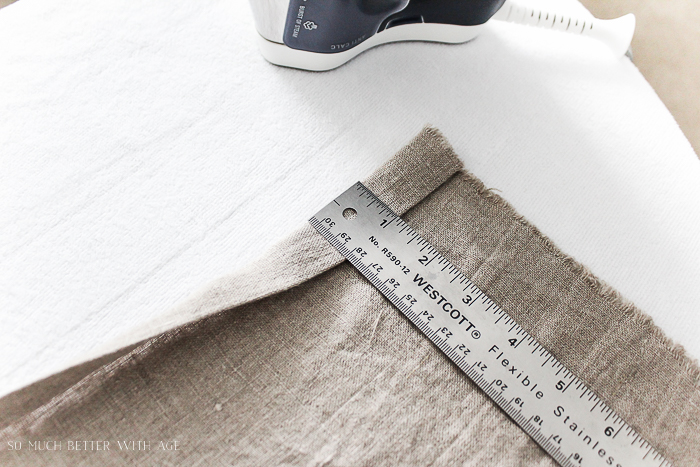 How to make your own linen napkins/measure fabric - So Much Better With Age