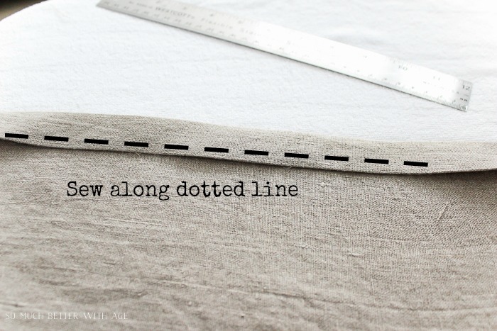 How to make your own linen napkins/sew along dotted line - So Much Better With Age