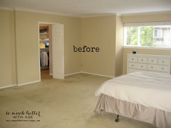 Before the renovation in the master bedroom.