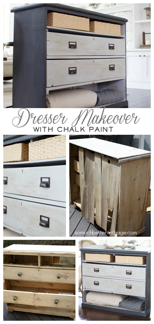 Dresser makeover with chalk paint - finished dresser.