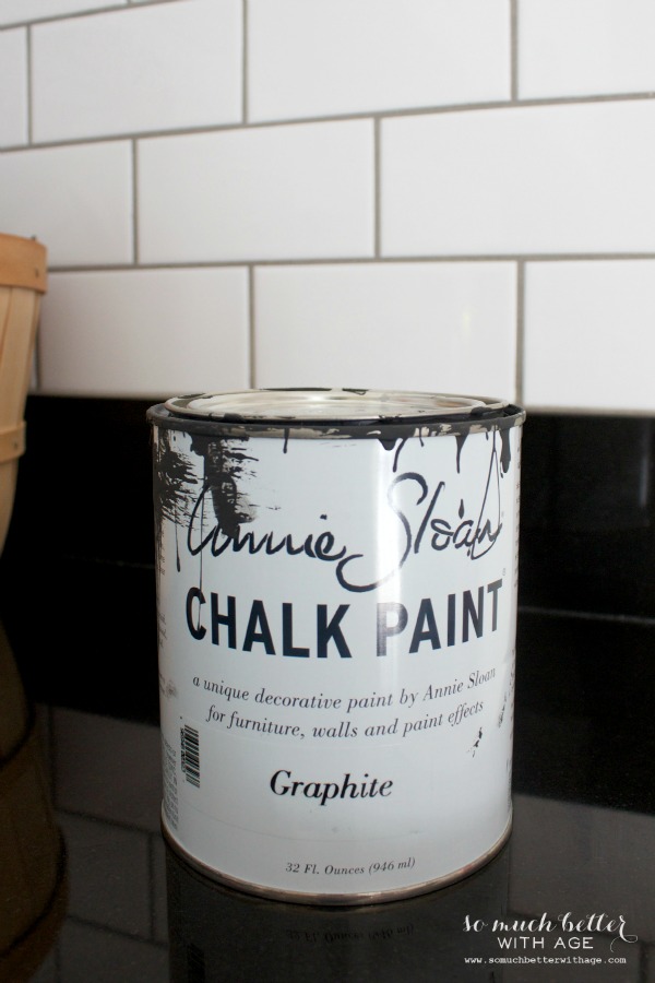 Annie Sloan chalk paint in Graphite.