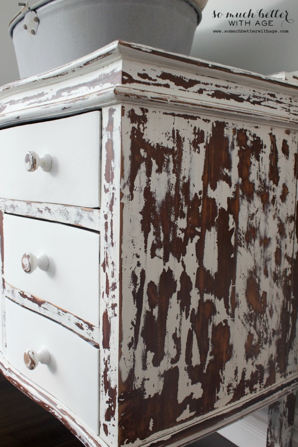 The chippy cowhide dresser.