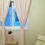 Pink ticking fabric / How to sew curtains by somuchbetterwithage.com