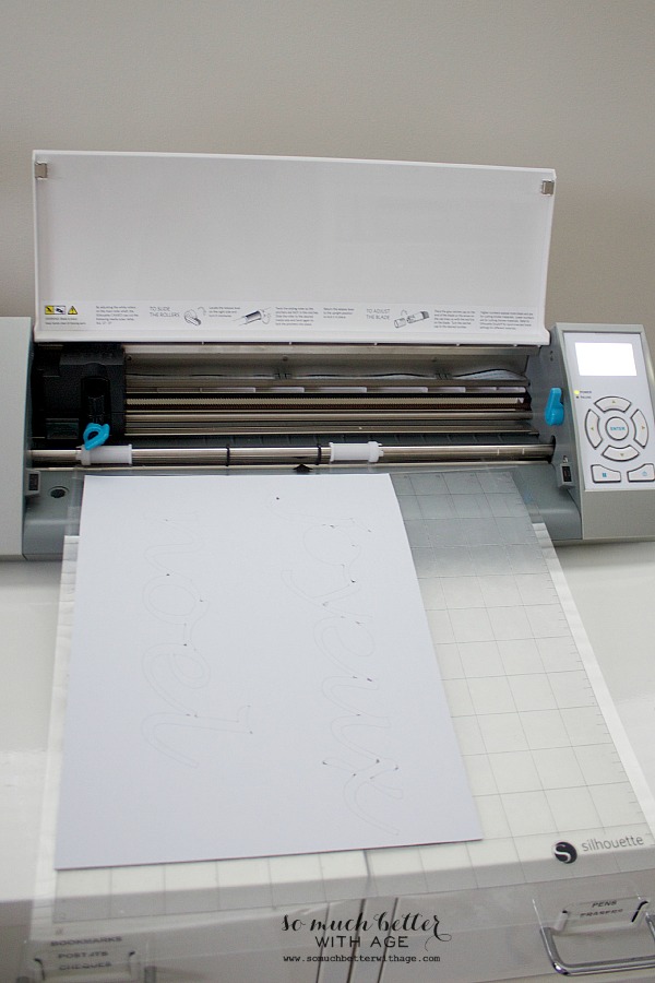 Printing on Kraft paper with the silhouette machine.