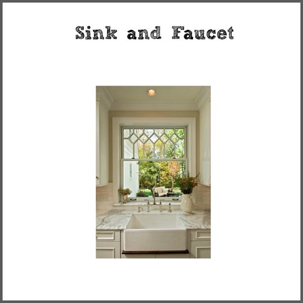 The sink and faucet design.