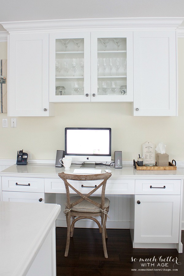 Butler pantry and kitchen office updates / glass cabinets - So Much Better With Age