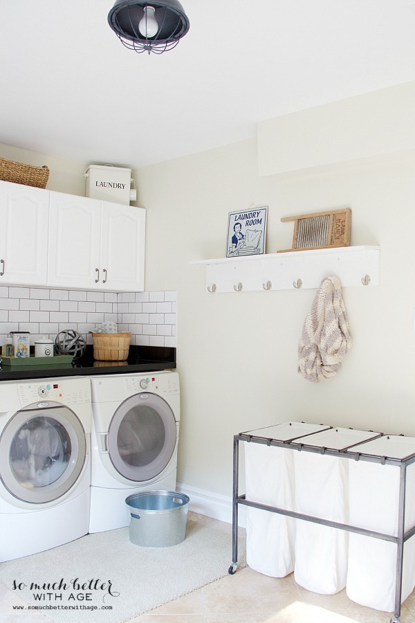 White vintage laundry room