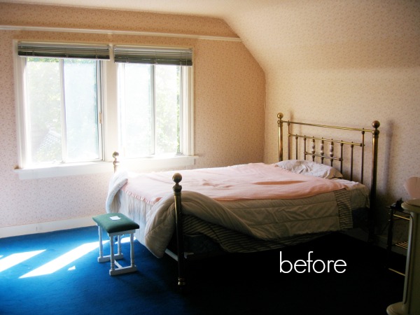 Our old old house, 90-year-old Tudor house tour / before picture of spare bedroom - So Much Better With Age