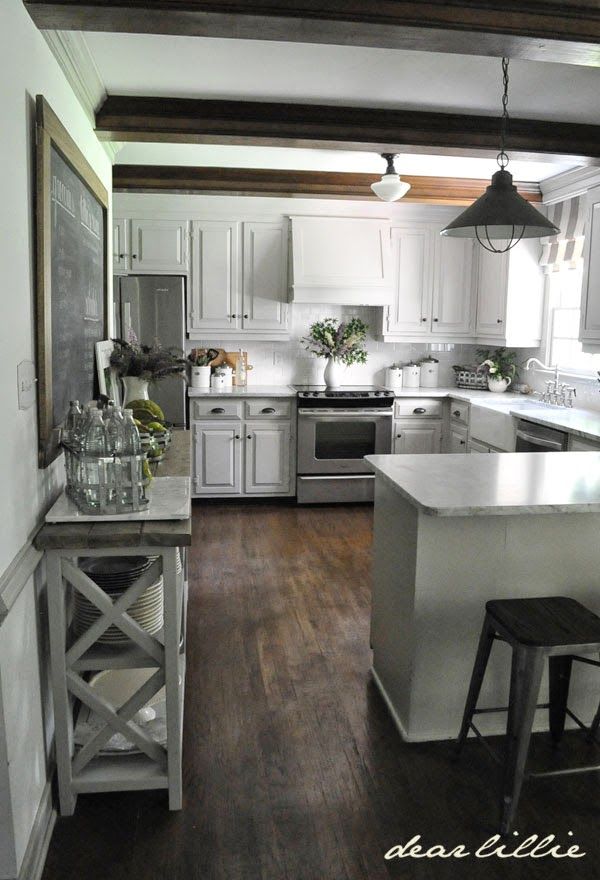 Faux Beam Over Kitchen Bulkhead - Wood Beam Inspiration ...