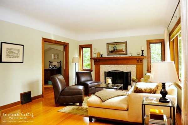 Our old old house, 90-year-old Tudor house tour / refinished living room - So Much Better With Age