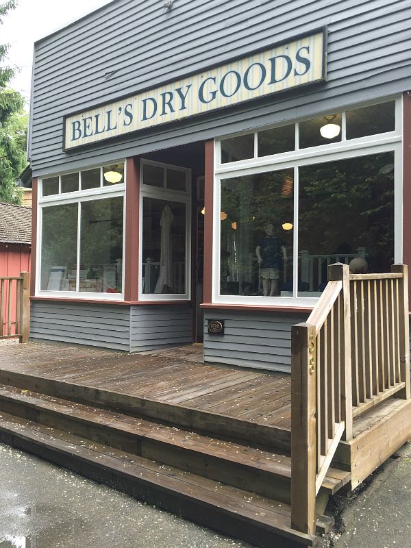 An old store front called Bell's Dry Goods.