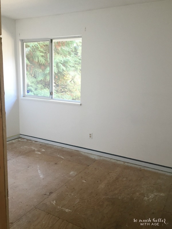  The floor ripped up in the bedroom.