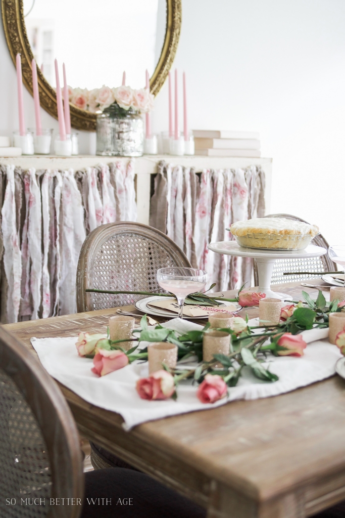 Pretty Pink Roses Valentine's Day Table Setting - Jamie Lundstrom
