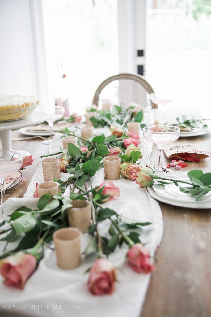 Pretty Pink Roses Valentine's Day Table Setting - Jamie Lundstrom