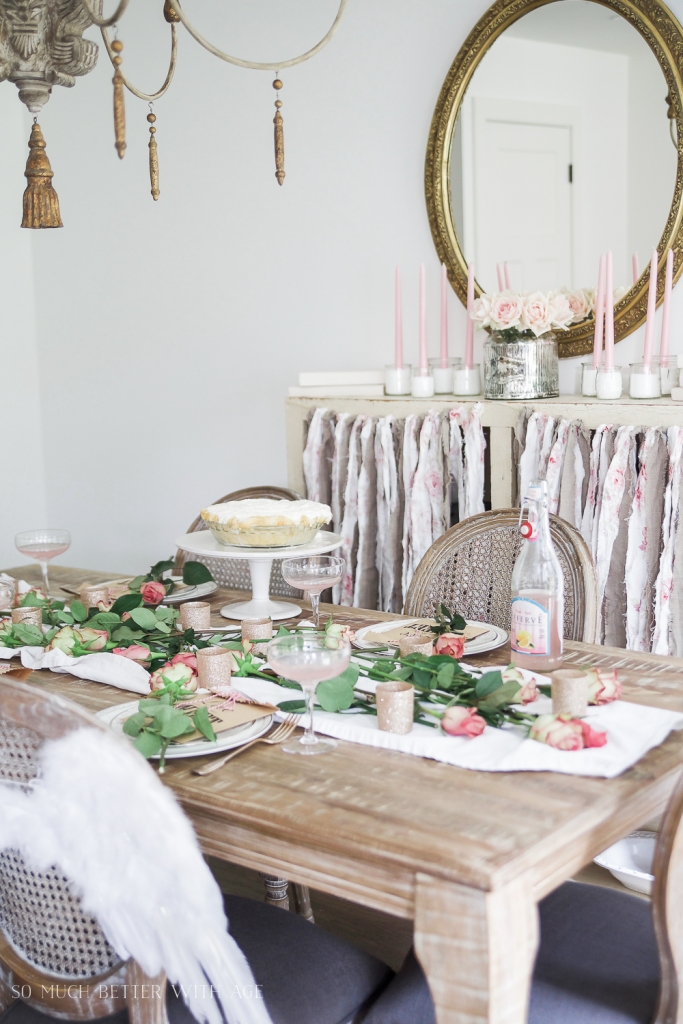 Pretty Pink Roses Valentine's Day Table Setting - Jamie Lundstrom