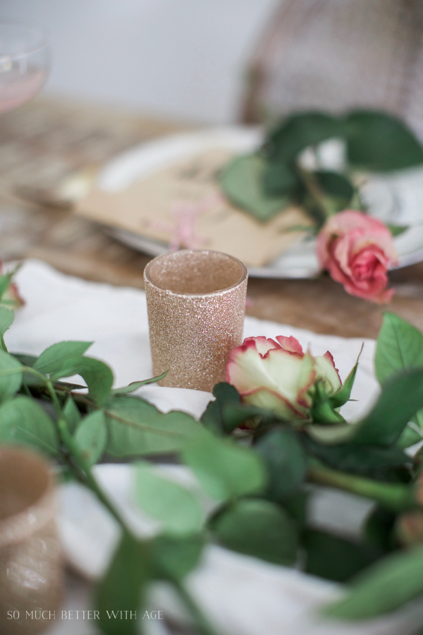 Pretty Pink Roses Valentine's Day Table Setting - Jamie Lundstrom
