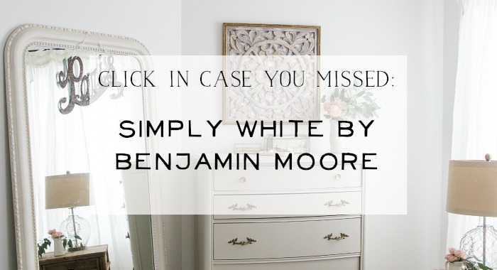 Simply White By Benjamin Moore graphic.