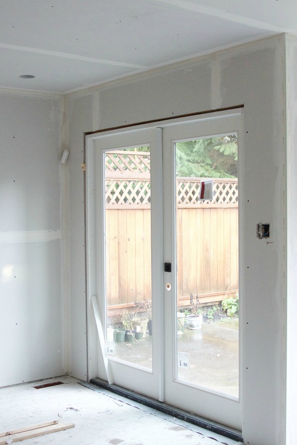 New French doors in the dining room.