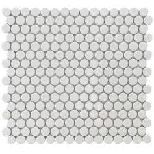 White penny tile.