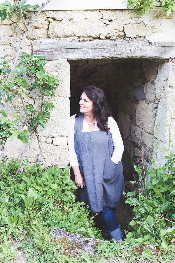  Heather Bullard posing in doorway in France.