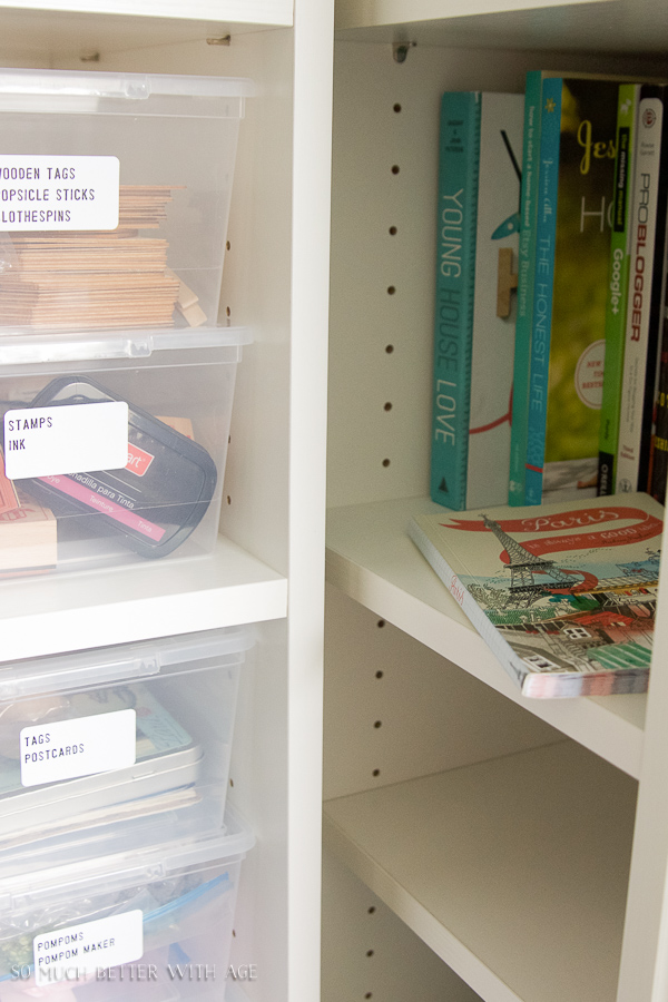 Organizing Craft Supplies / corner shelf - So Much Better With Age