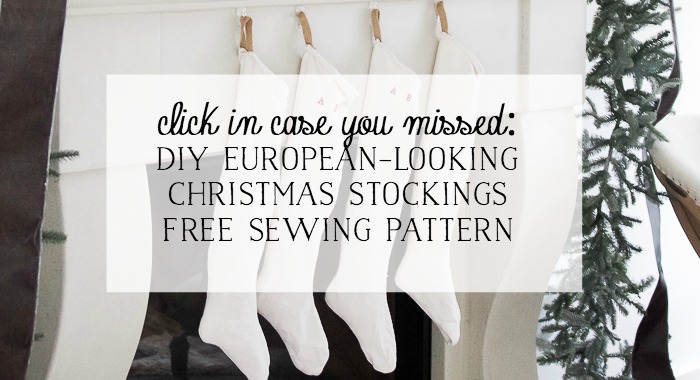 DIY European Looking Christmas Stockings Free Sewing Pattern poster.