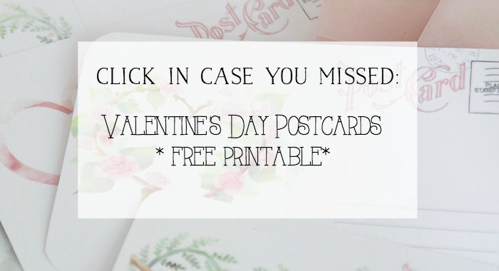 Valentine's Day Postcards with Vellum Envelope (free printable)