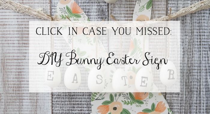 DIY Bunny Easter Sign poster.