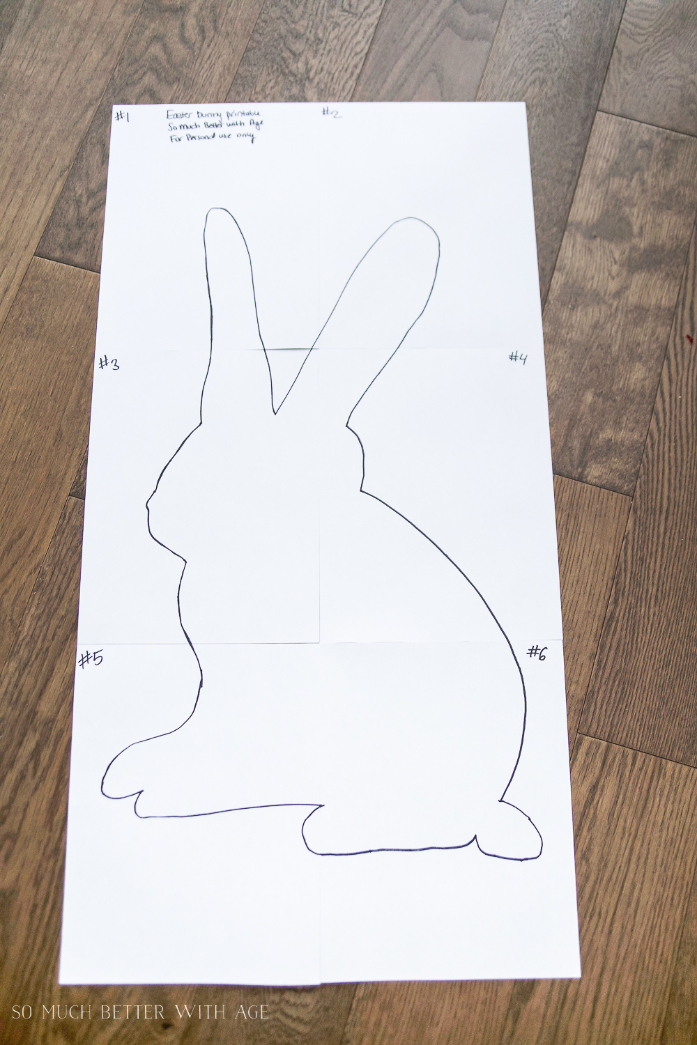 Easter Bunny Sign + Printable/download bunny template - So Much Better With Age