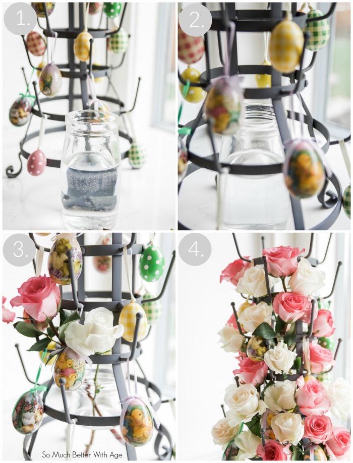 Bottle Drying Rack (or mug holder) Floral Centrepiece/directions for centrepiece - So Much Better With Age