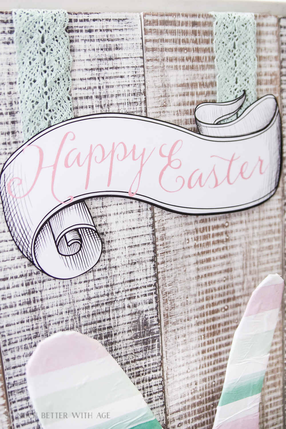 Happy Easter Sign - Free Printable + Video - So Much Better With Age