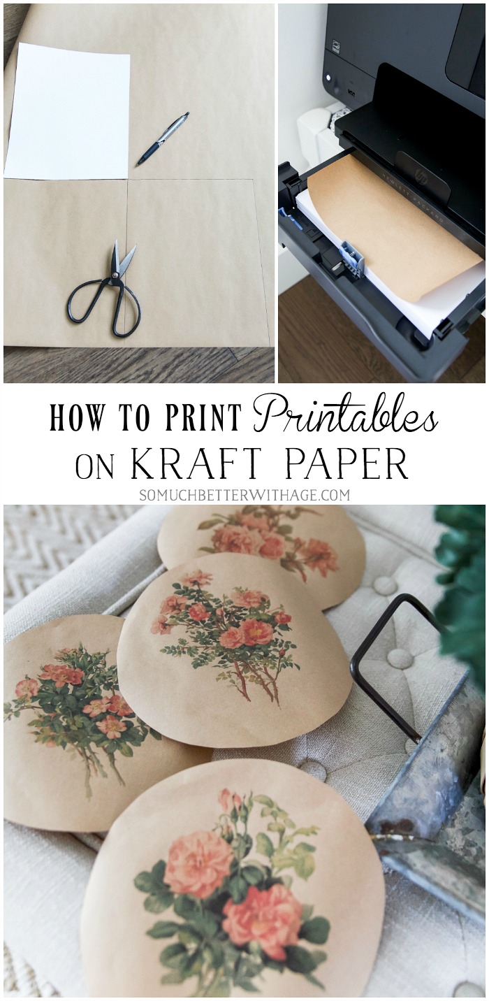 How to Print Printables on Kraft Paper - So Much Better With Age