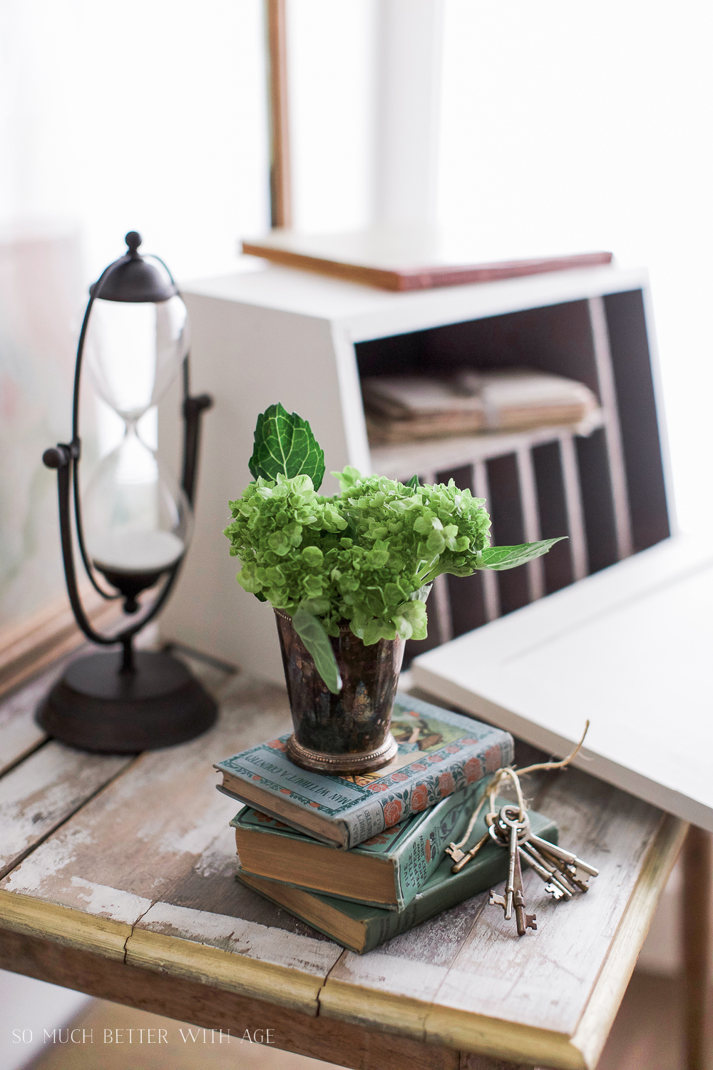 Bread Box to Letter Box - Why I Always Look for Wood at Thrift Stores / plant on books - So Much Better With Age 