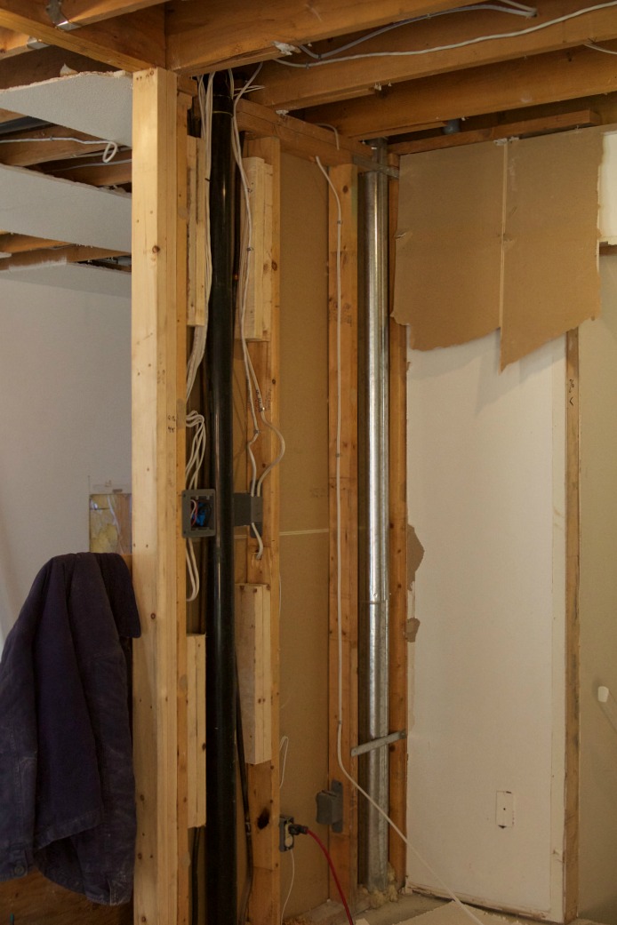 Renovating the room by tearing down some walls.