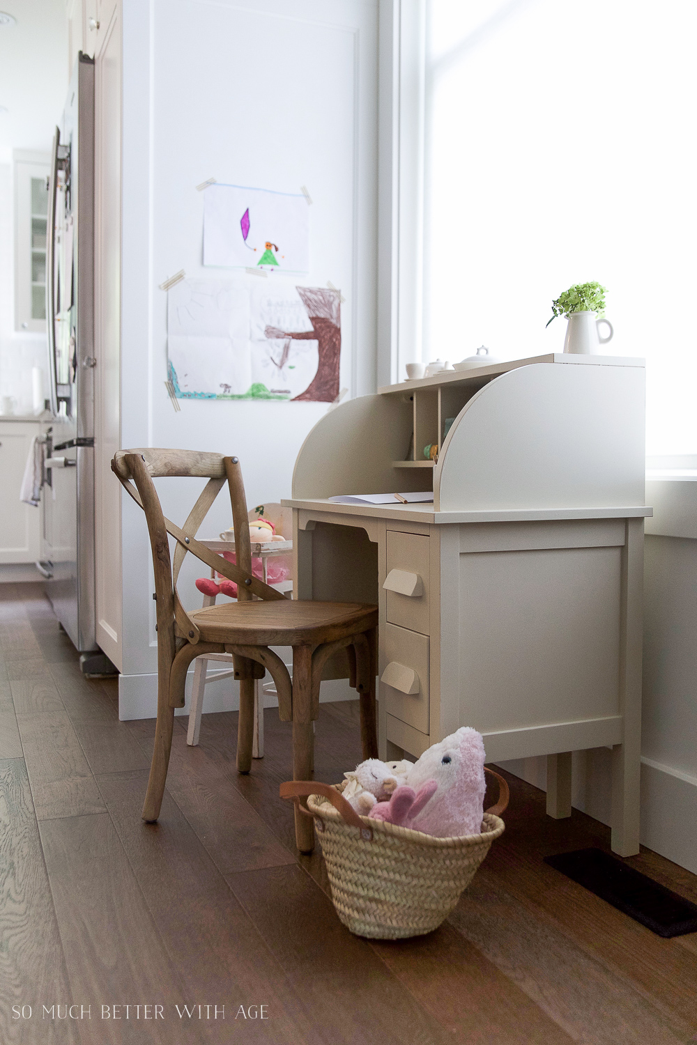 Kids' Desk Makeover - How to Paint Over Bright Coloured Furniture