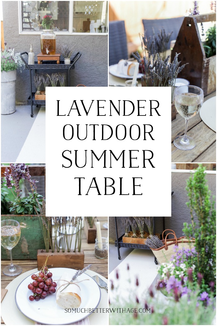 Lavender Outdoor Summer Table - So Much Better With Age