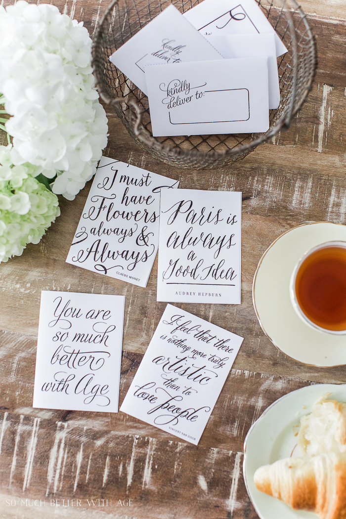 Free Printable Cards & Matching Envelopes – You Are So Much Better With Age!