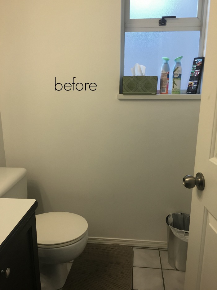 Painted Black Powder Bathroom Mini Makeover - Life Love Larson