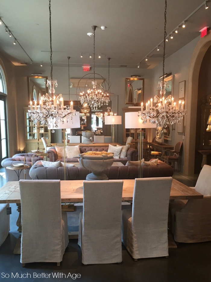 Chandeliers, French vintage - Restoration Hardware Design Gallery Atlanta.